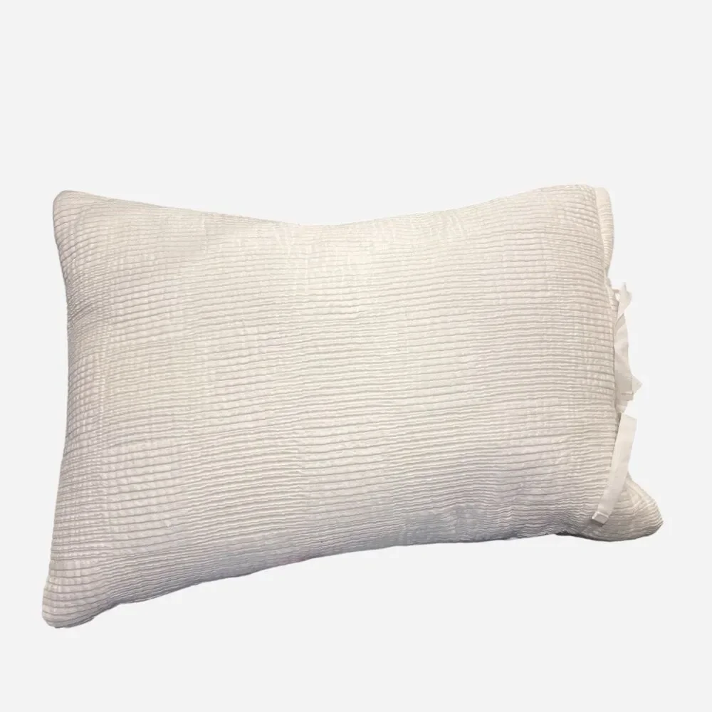 Lauren Ralph Lauren15x20 White Basket Weave Cotton Throw‎ Pillow